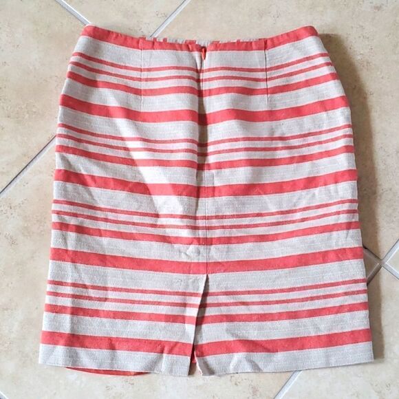 TALBOTS Khaki Striped Skirt - Size 6P - Picture 2 of 7